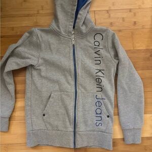 Calvin Klein Gray Zip-Up Hoodie